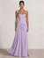 A Line/Princesses Prom Dresses Ruched Chiffon Spaghetti Straps Floor-Length Formal Dress Wedding Guest