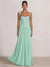 A Line/Princesses Prom Dresses Ruched Chiffon Spaghetti Straps Floor-Length Formal Dress Wedding Guest