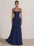 A Line/Princesses Prom Dresses Ruched Chiffon Spaghetti Straps Floor-Length Formal Dress Wedding Guest