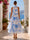 A-Line/Princess Cocktail Dresses Evening Dresses Printed Chiffon Tiered Ruffles Halter Ankle-Length Wedding Guest Dresses