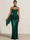 Sheath Column Wedding Guest Dresses Long Prom Corset Ruched Dress Floor-Length Long Satin Evening Dress With Scarf