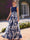 A-Line/Princess Evening Dress Elegant Fuchsia Floor-Length Boat Neck Floral Pleated Dress Formal Wedding Guest Gown