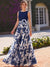 A-Line/Princess Evening Dress Elegant Fuchsia Floor-Length Boat Neck Floral Pleated Dress Formal Wedding Guest Gown