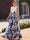 A-Line/Princess Evening Dress Elegant Fuchsia Floor-Length Boat Neck Floral Pleated Dress Formal Wedding Guest Gown