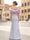 Mermaid Elegant Evening Dresses Prom Dresses Jacquard Satin Sleeveless Floor-Length Off-The-Shoulder Oversized Ruffles Wedding Guest