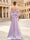 Mermaid Elegant Evening Dresses Jacquard Sleeveless Floor-Length Off-The-Shoulder Bowknot Wedding Guest