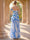 A-Line/Princess Evening Dresses Printed Chiffon Pleated One-Shoulder Ankle-Length Sleeveless Wedding Guest Dresses