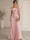 Trumpet/Mermaid Evening Gown Elegant Off The Shoulder Floral Chiffon Formal Dresses Olive Green Ruched Maxi Dresses