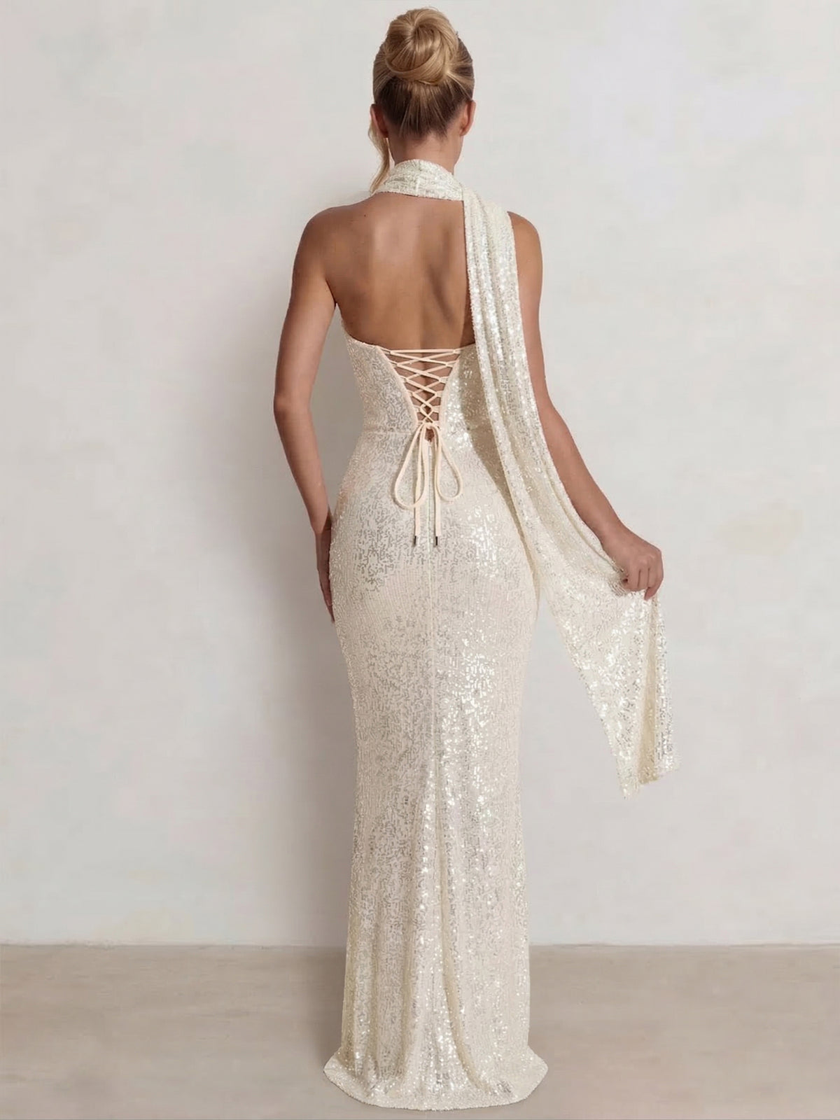 Sheath Column Long Prom Corset Dress Floor-Length Long Sparkle Sweetheart Corset Prom Dress Evening Dress With Rhinestones Sequins