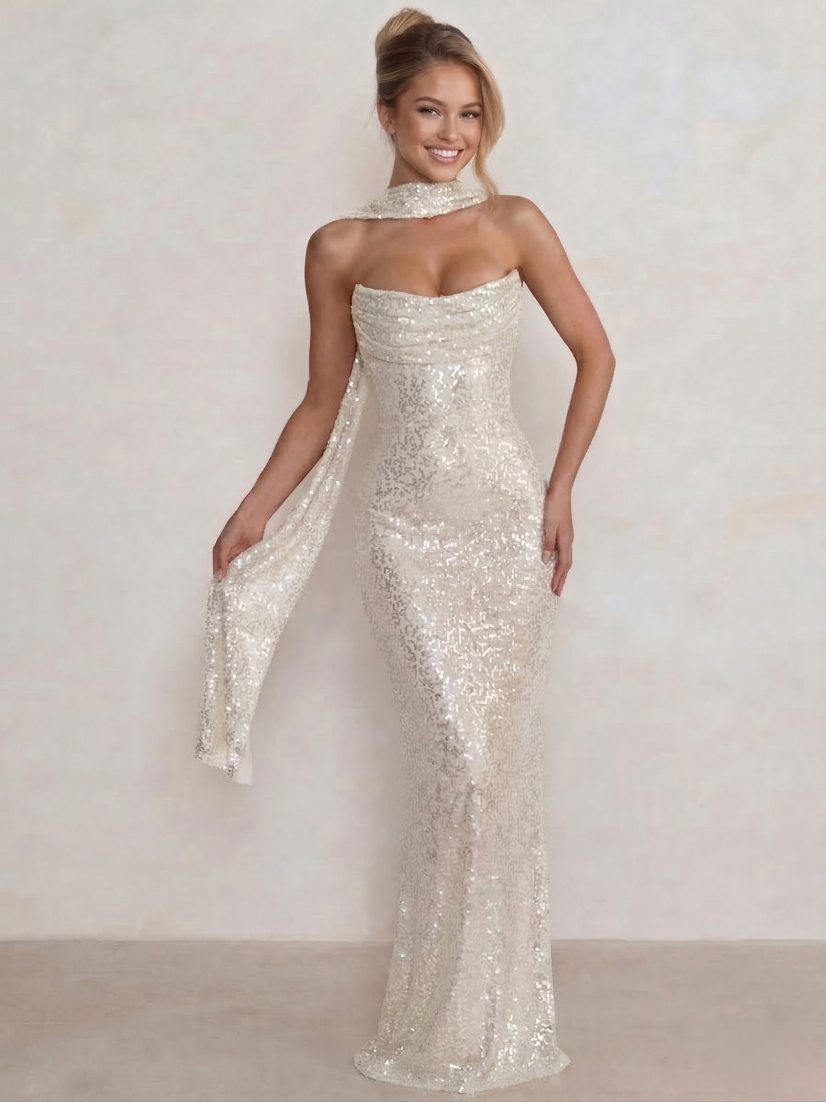 Sheath Column Long Prom Corset Dress Floor-Length Long Sparkle Sweetheart Corset Prom Dress Evening Dress With Rhinestones Sequins