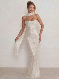 Sheath Column Long Prom Corset Dress Floor-Length Long Sparkle Sweetheart Corset Prom Dress Evening Dress With Rhinestones Sequins