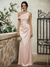 Sheath/Column Bridemaid Dresses One Shoulder Satin Corset Sleeveless Floor-Length Dresses