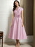 A-Line/Princess Cocktail Dresses Formal V Neck Short Sleeves Corset Tea Length with Flower