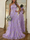 A-Line/Princess Green Floral Prom Dresses Tulle One Shoulder Long Formal Dresses with Floral Emboridary