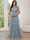 A-Line/Princess Green Floral Prom Dresses Tulle One Shoulder Long Formal Dresses with Floral Emboridary