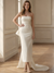 A-Line Formal Evening Dresses Strapless Satin Floor-Length Elegant Formal Evening Gown With Large Back Bow