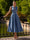 A-Line/Princesses Elegant Cocktail Dress Satin Dress Tea-Length Sleeveless Deep V Neck Cocktail Formal Dress
