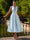 A-Line/Princesses Elegant Cocktail Dress Satin Dress Tea-Length Sleeveless Deep V Neck Cocktail Formal Dress