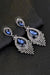 Formal Alloy Rhinestone Tear Drop Shaped Champagne Earrings