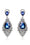 Formal Alloy Rhinestone Tear Drop Shaped Champagne Earrings