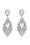 Formal Alloy Rhinestone Tear Drop Shaped Champagne Earrings