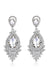 Formal Alloy Rhinestone Tear Drop Shaped Champagne Earrings