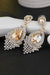 Formal Alloy Rhinestone Tear Drop Shaped Champagne Earrings
