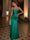 A Line/Princesses Evening Dresses Ruched Satin Spaghetti Straps Floor-Length Formal Dress Wedding Guest