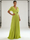 A-Line/Princess Chiffon Evening Dresses with Feather V-Neck Short Sleeves Formal Pleated Dress