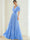 A-Line/Princess Chiffon Evening Dresses with Feather V-Neck Short Sleeves Formal Pleated Dress