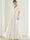 A-Line/Princess Chiffon Evening Dresses with Feather V-Neck Short Sleeves Formal Pleated Dress