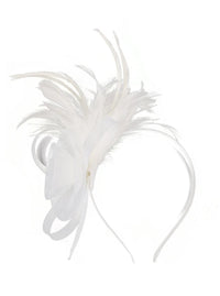 Flowers Feather Headband Net Kentucky Derby Hat Classical With Tulle