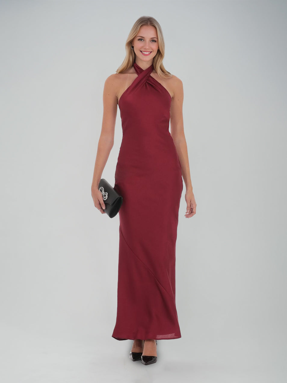 Sheath/Column Criss Cross Ankle-Length Sleeveless Ruched Evening Dresses