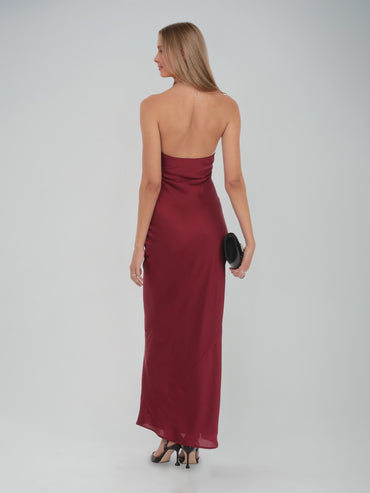 Sheath/Column Criss Cross Ankle-Length Sleeveless Ruched Evening Dresses