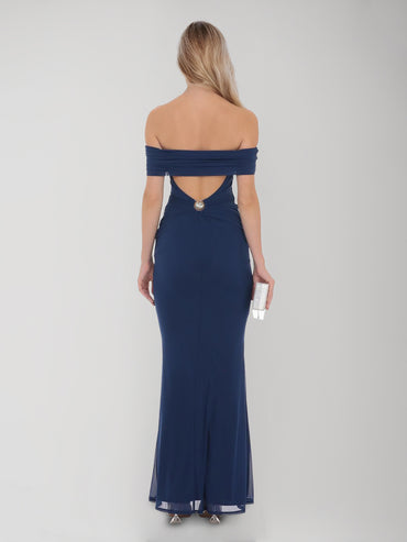 Sheath/Column Off-the-Shoulder Ankle-Length Sleeveless Elegant Evening Dresses