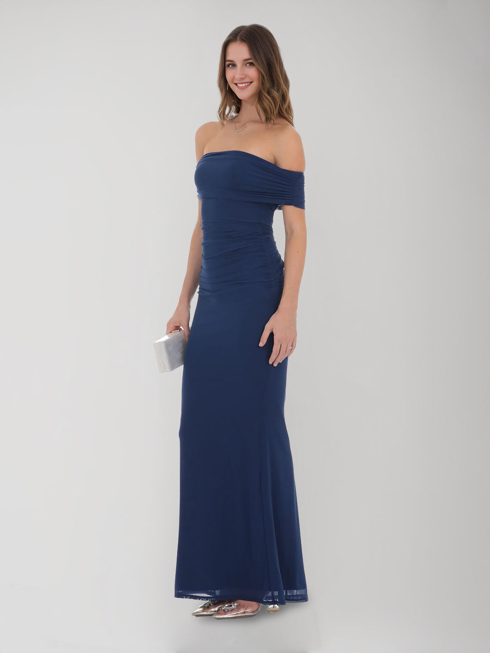 Sheath/Column Off-the-Shoulder Ankle-Length Sleeveless Elegant Evening Dresses