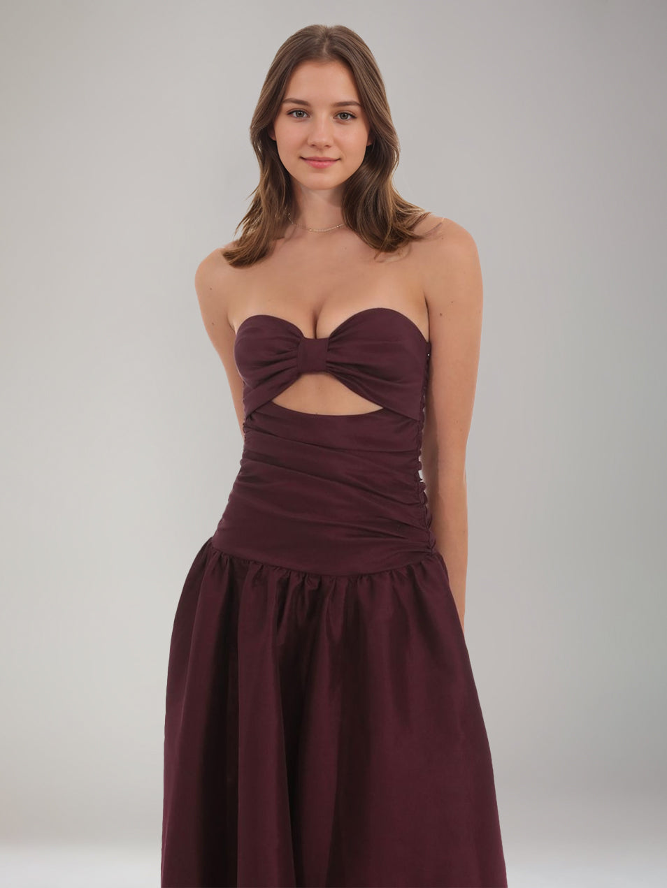 A-Line/Princess Strapless Sleeveless Floor-Length Ruffles Evening Dresses
