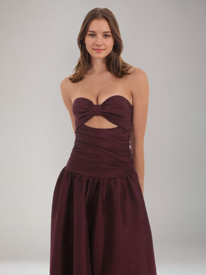 A-Line/Princess Strapless Sleeveless Floor-Length Ruffles Evening Dresses