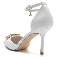 Women's Wedding Shoes Pointed Toe Delicate Rhinestone Luxurious Bridal Shoes