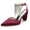 Women's Wedding Shoes Closed Toe Block Heel Buckle Bridal Shoes with Crystal & Tassels