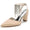 Women's Wedding Shoes Closed Toe Block Heel Buckle Bridal Shoes with Crystal & Tassels