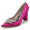 Women's Wedding Shoes Pointed Toe Chunky Heel Elegant Bridal Shoes with Rhinestone