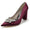 Women's Wedding Shoes Pointed Toe Chunky Heel Elegant Bridal Shoes with Rhinestone