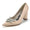 Women's Wedding Shoes Pointed Toe Chunky Heel Elegant Bridal Shoes with Rhinestone