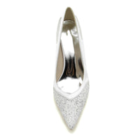 Women's Wedding Shoes Closed Toe High Heel Chic Lace Versatile Bridal Shoes