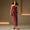 Sheath Cocktail Dress Tassels Party Dress Sleeveless Ankle Length Halter Neck With Ruffles