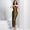 Sheath Cocktail Dress Tassels Party Dress Sleeveless Ankle Length Halter Neck With Ruffles