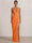 Mermaid Evening Dresses Chiffon Halter Neck Ruched Formal Dresses Split Side Wedding Guest