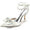 Women's Wedding Shoes Mini Rhinestone Bow Stiletto Pointed Toe Buckle Bridal Shoes