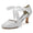 Women's Wedding Shoes Lace Mid Round Toe Bow Ankle Strap Bridal Shoes